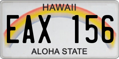 HI license plate EAX156