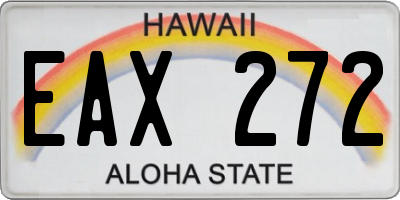 HI license plate EAX272
