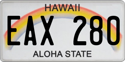 HI license plate EAX280