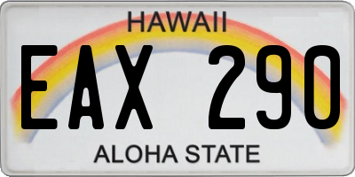 HI license plate EAX290