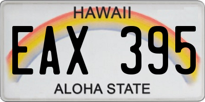 HI license plate EAX395