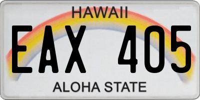 HI license plate EAX405