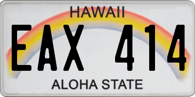 HI license plate EAX414