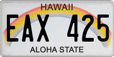 HI license plate EAX425