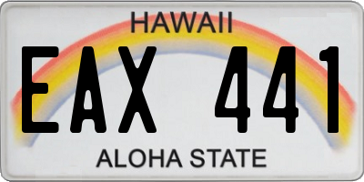 HI license plate EAX441