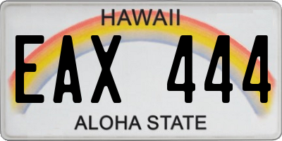 HI license plate EAX444