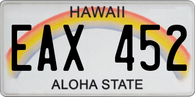 HI license plate EAX452