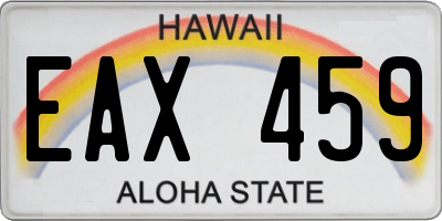 HI license plate EAX459