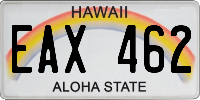 HI license plate EAX462
