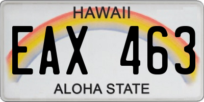 HI license plate EAX463