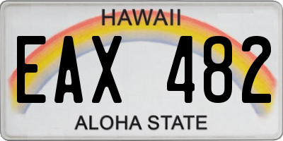 HI license plate EAX482