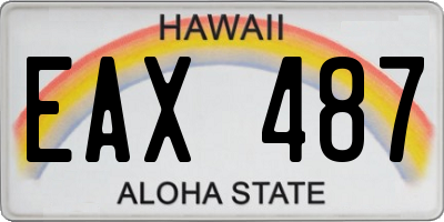 HI license plate EAX487