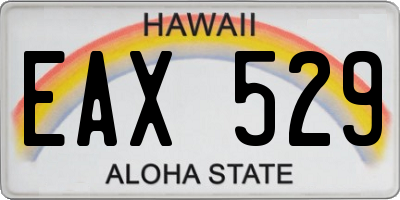 HI license plate EAX529