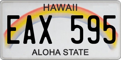 HI license plate EAX595