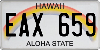 HI license plate EAX659
