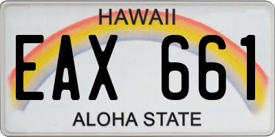 HI license plate EAX661
