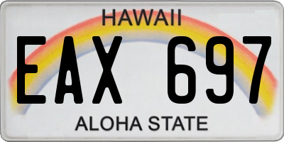 HI license plate EAX697