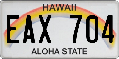 HI license plate EAX704