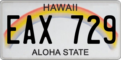 HI license plate EAX729