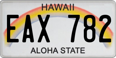 HI license plate EAX782