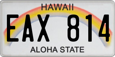 HI license plate EAX814