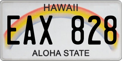 HI license plate EAX828