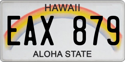 HI license plate EAX879