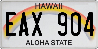 HI license plate EAX904