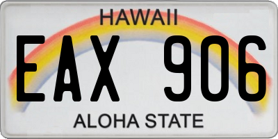 HI license plate EAX906