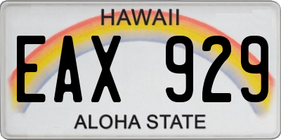 HI license plate EAX929