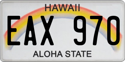HI license plate EAX970