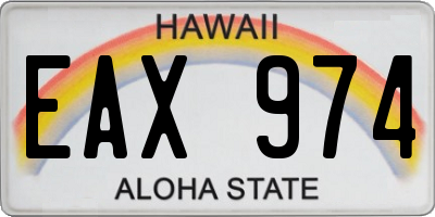 HI license plate EAX974