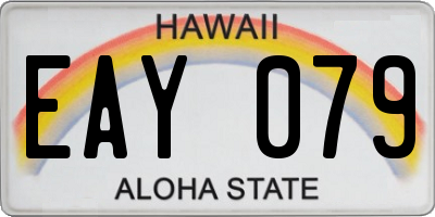 HI license plate EAY079