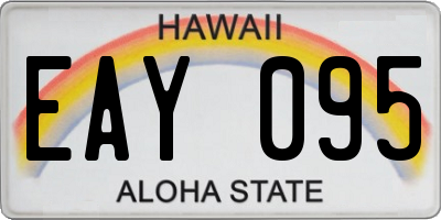 HI license plate EAY095