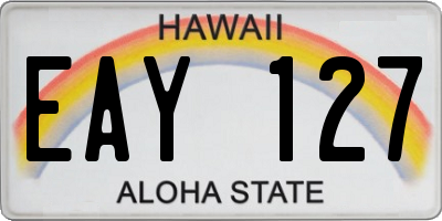 HI license plate EAY127