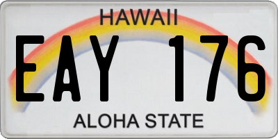 HI license plate EAY176