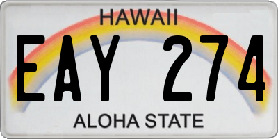 HI license plate EAY274