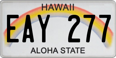HI license plate EAY277