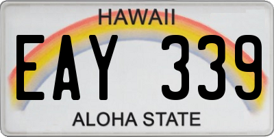 HI license plate EAY339