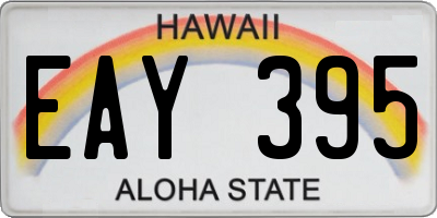HI license plate EAY395