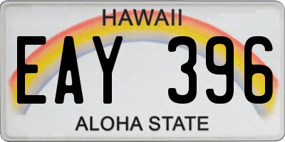 HI license plate EAY396