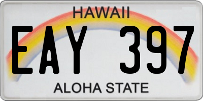 HI license plate EAY397
