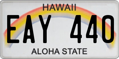 HI license plate EAY440