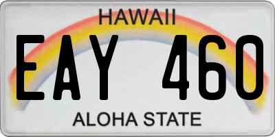 HI license plate EAY460