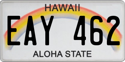 HI license plate EAY462