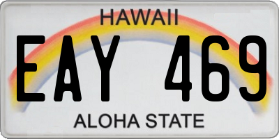 HI license plate EAY469