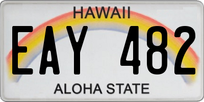 HI license plate EAY482