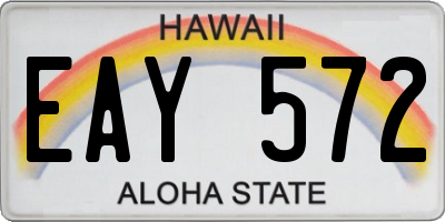 HI license plate EAY572