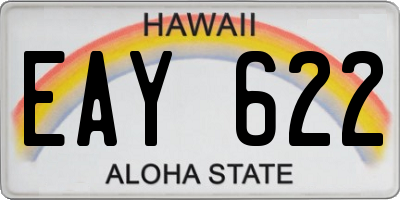 HI license plate EAY622