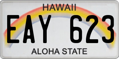 HI license plate EAY623